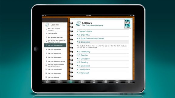 
    也有老師手冊區，老師在此可以隨手取得完整版的《教育人士指南》和每堂課的教案，並提供上課的工具，也可以直接用iPad來上一堂又一堂的課程。
    